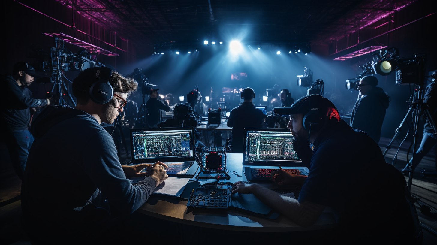 Multi-camera IMAG setup at a live concert with LED screens